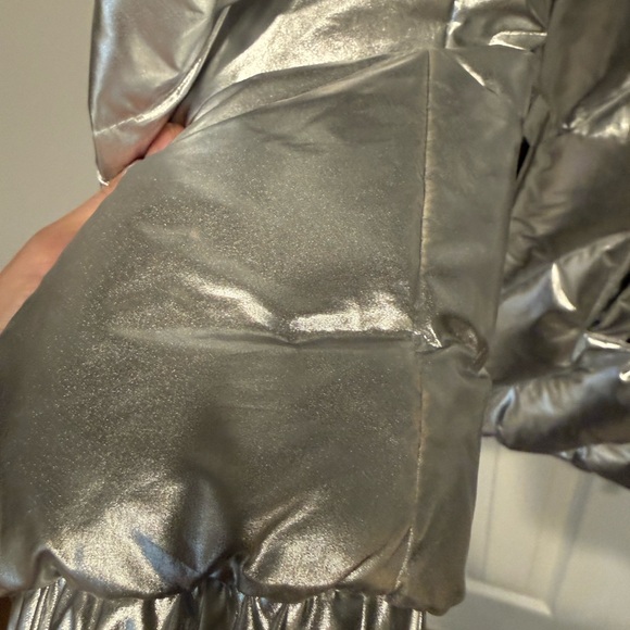 MICHAEL Michael Kors Metallic Puffer with Dark Fur Trim - Picture 7 of 7